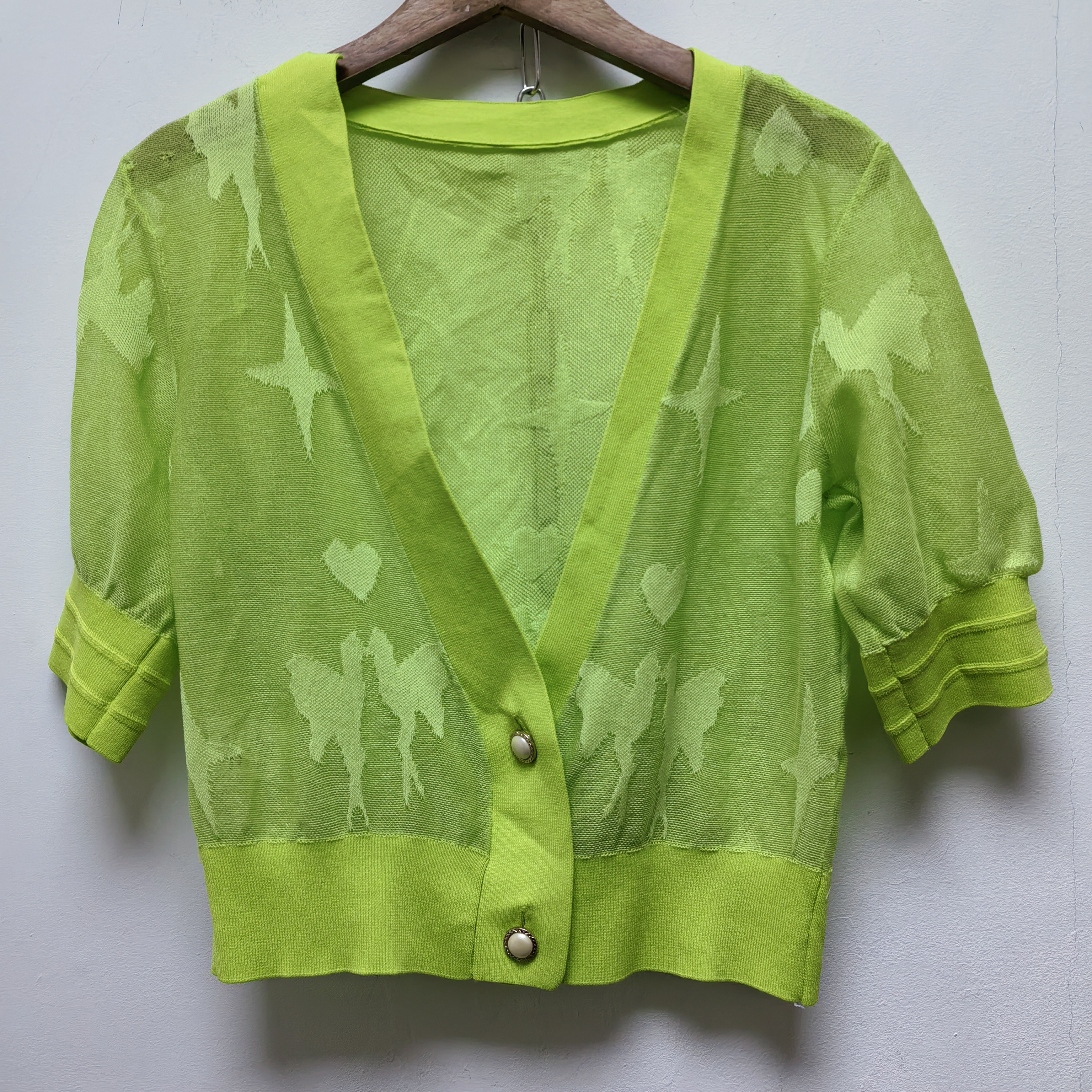 谜2025春秋新款时尚百搭V领针织开衫女宽松显瘦去标毛衣外套L794