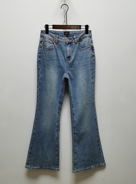 【橘福利】去标撤柜女装去2025春秋季时尚百搭显瘦微喇牛仔裤P278