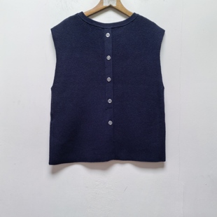 叠穿针织衫 型罗纹针织背心无袖 I099 宽松版 去标撤柜女装