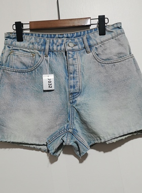 【12】系列去标撤柜女装春秋新款时尚百搭高腰显瘦牛仔短裤J032