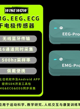 EMG EEG-PRO肌电 脑电 心电无线传感器高质量设备多模态生理套件