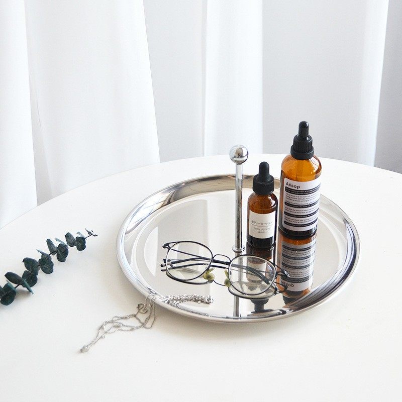 电镀色现代圆球手提圆形托盘客厅玄关杂物小物件桌面收纳盘储物盘,3C数码配件,摄像机配件,淘宝优惠券,粉丝福利购,淘宝优惠卷