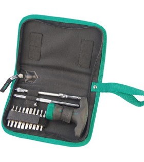 SATA世达工具 24件T型柄棘轮螺丝批组套 09341