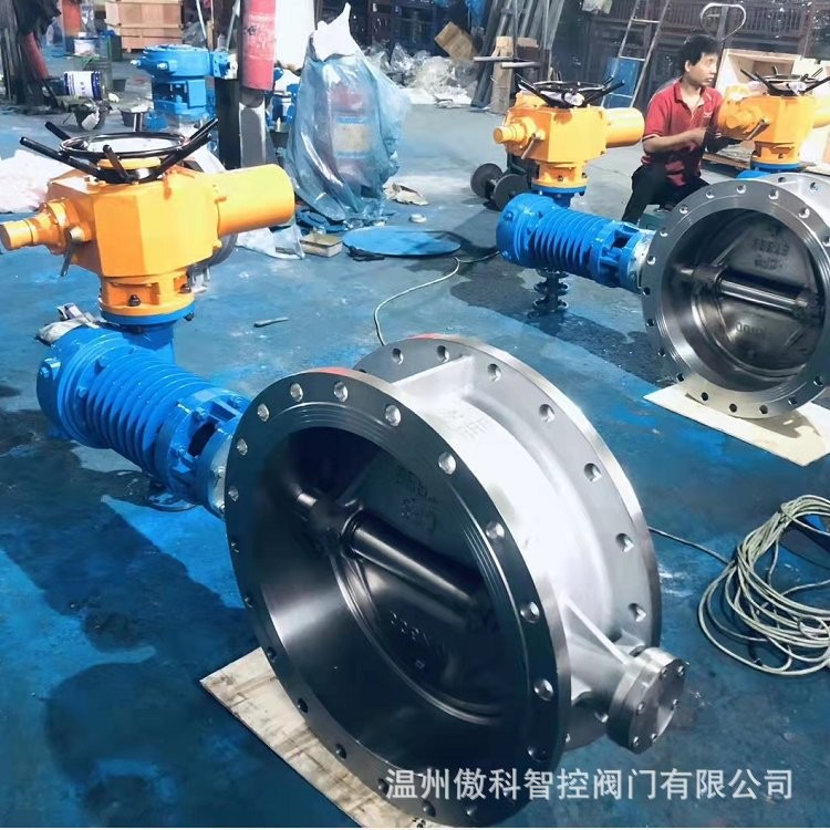 D943H-16C DN450 电动高温通风蝶阀 电动法兰硬密封蝶阀 铸钢材质