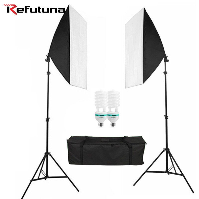 锐富图 175W柔光箱套装 拍照补光灯 50*70单灯头柔光箱 带便携包