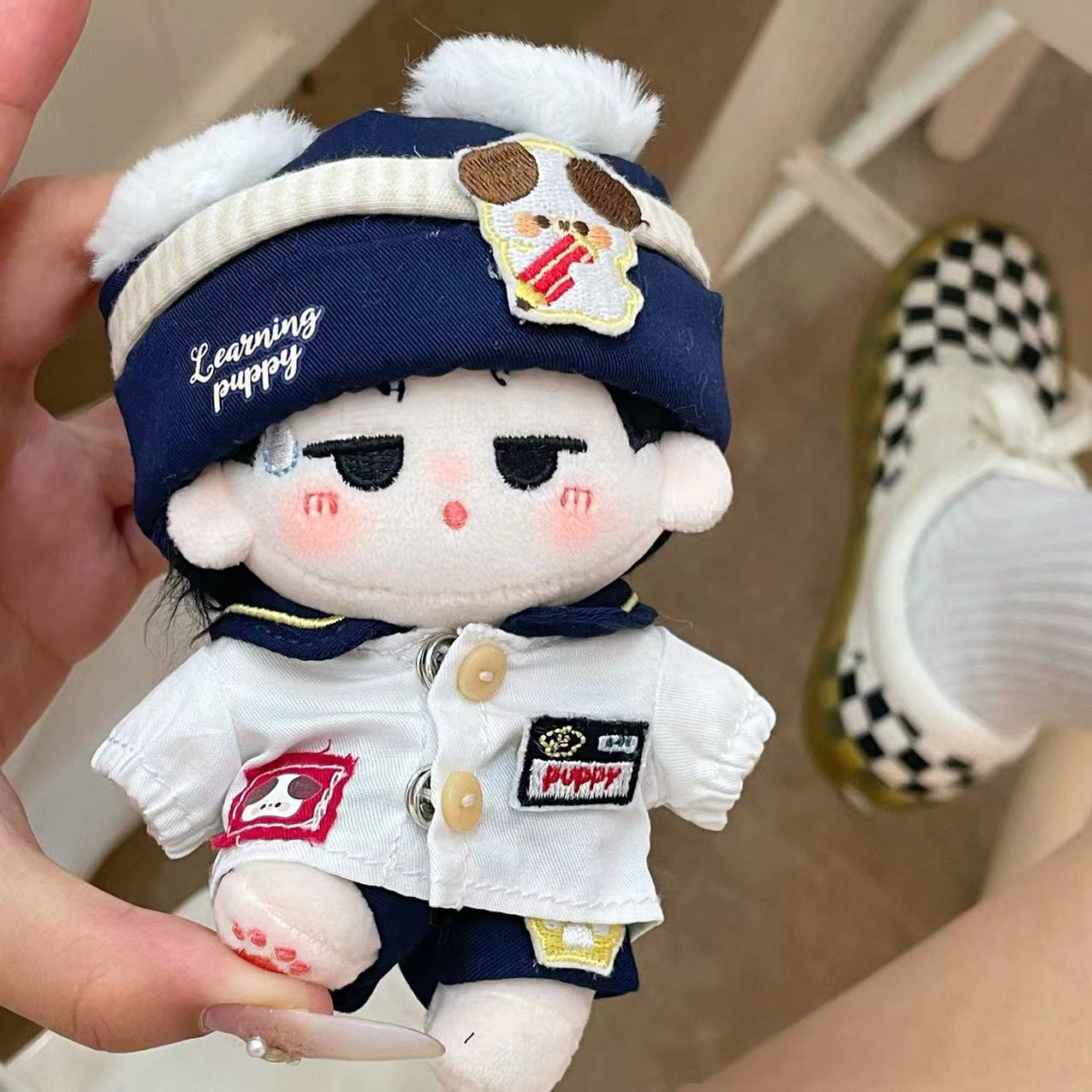 原创10cm娃衣学院风棉花娃娃衣服幼稚园校服套装10cm娃娃衣服包邮