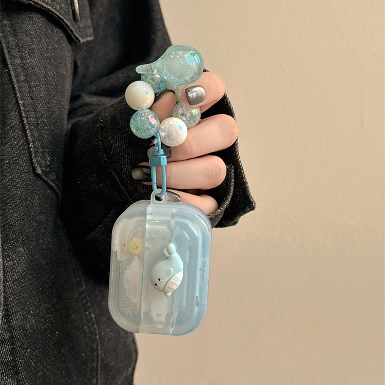立体鲸鱼耳机壳airpods4保护壳airpods保护壳airpodspro/2代保护套ipad蓝牙耳机保护软壳防摔创意挂绳防掉