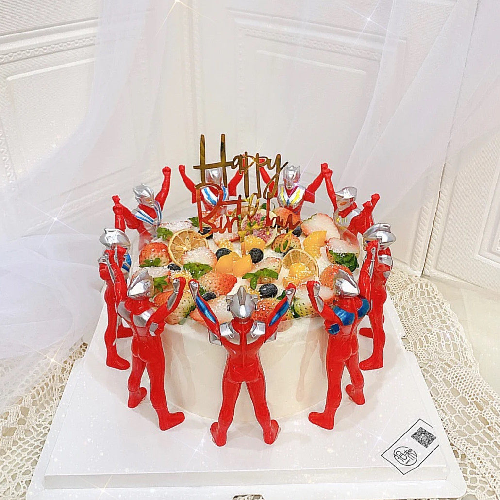 大号奥特曼蛋糕装饰摆件凹凸曼泰罗奥特之父儿童主题生日烘焙装扮