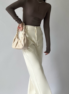 ease the lable【品质毛呢直筒西裤】简约气质通勤百搭纯色西装裤