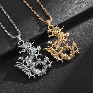 Zodiac Dragon Necklace Personalized Sweater Chain Jewelry