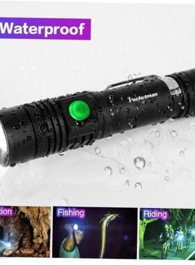 5000LM Led flashlight USB torch Zoomable 18650 Bicycle Light