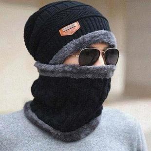 Neck sets Hat scarf warm cap Knit boys Wrap Men Shawl Winter