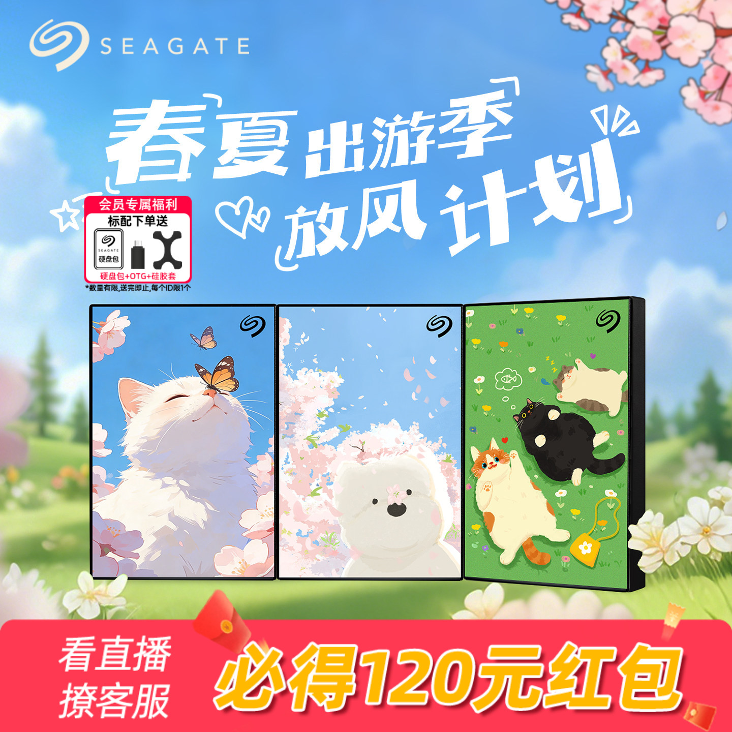 Seagate希捷春夏限定移动硬盘2TB图片
