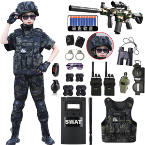 儿童迷彩服军训服特警男女表演服