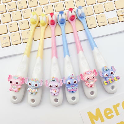 史迪仔儿童牙刷2-6-12岁宝宝小孩糖果史迪奇乳牙训练软毛护龈护齿