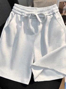 美式ins潮牌纯色运动短裤男女夏季vintage街头宽松学生五分裤子