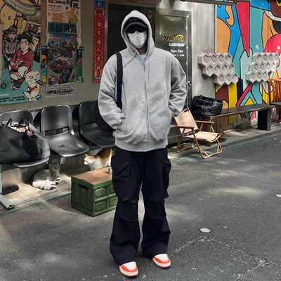 oversize百搭宽松拉链外套基础款