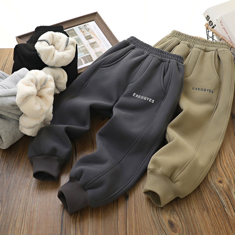 男童复合慕斯绒加厚卫裤羊羔绒冬季中大童洋气保暖儿童装休闲裤潮,童装/婴儿装/亲子装,裤子,淘宝优惠券,粉丝福利购,淘宝优惠卷