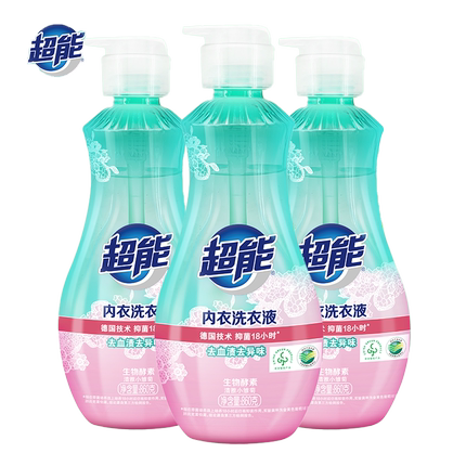 超能内衣洗衣液860g按压瓶女士内衣裤清洗液女性抑菌洗内裤专用液