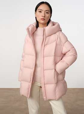 Dekashell/迪卡轩2025冬季新款女士羽绒服连帽宽松保暖外套dp