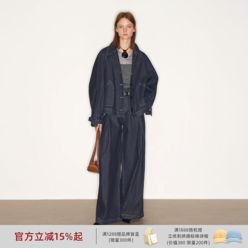 lostinecho短斗篷牛仔风衣外套
