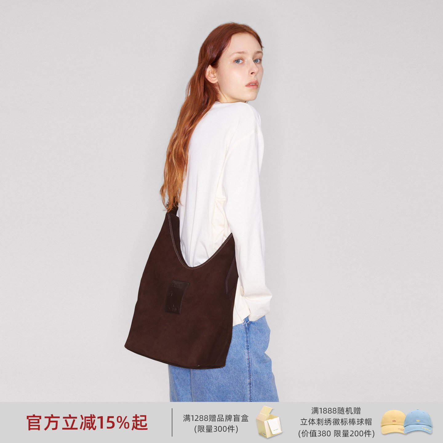 马君妍同款lost in echo春夏新款通勤超大帆布牛皮单肩斜挎托特包
