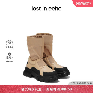 管靴风衣布抽绳马丁短靴 风裤 马丁靴系列工装 echo不无聊 lost