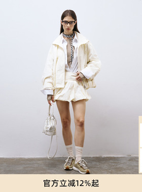 孟子义同款lost in echo新款宽松茧型短款夹克外套花苞半身裙女