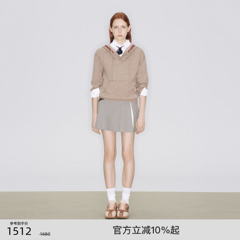 lostinecho袋鼠兜羊毛连帽卫衣