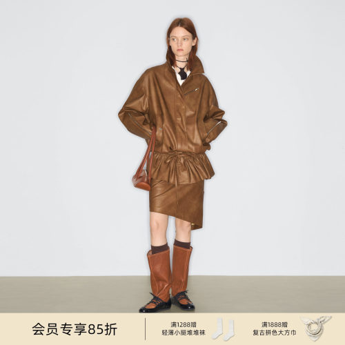 lostinecho复古机车风皮衣夹克