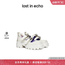 方头厚底增高西装 小皮鞋 百搭女鞋 lost 纯色玛丽珍鞋 echo爆款