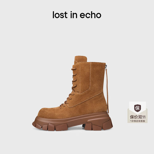 lostinecho米奇头牛皮马丁靴