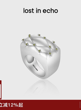 lostinecho高级方形枕头戒指女