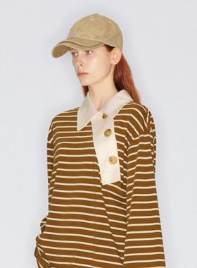 lost in echo2025冬季新款独特个性双层帽檐纯棉刺绣logo棒球帽