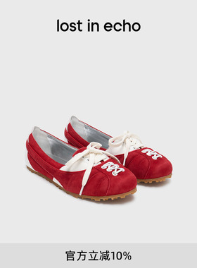 刘雯同款lost in echo新款浅口单鞋红色超轻软薄底运动芭蕾舞鞋