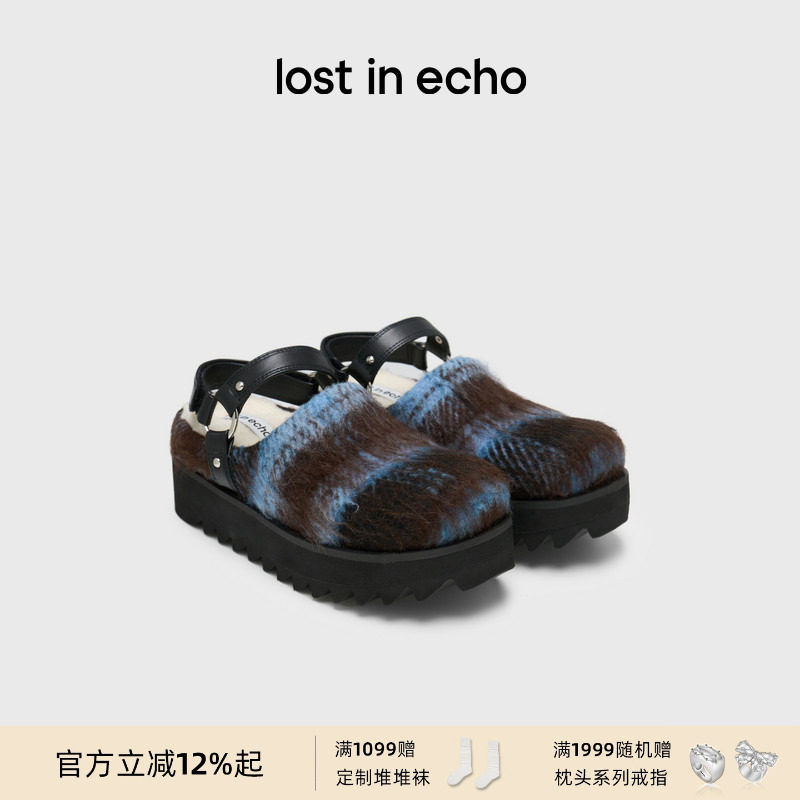 任敏同款lost in echo加绒雪地厚底增高魔术贴真皮牛皮勃肯拖鞋女,女鞋,勃肯鞋/软木鞋,淘宝优惠券,粉丝福利购,淘宝优惠卷