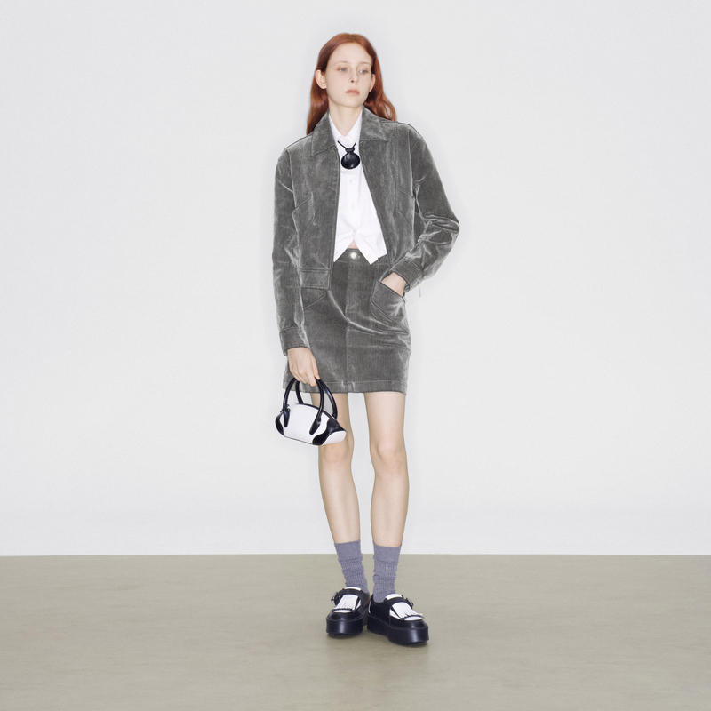 lostinecho分割短款阔肩夹克