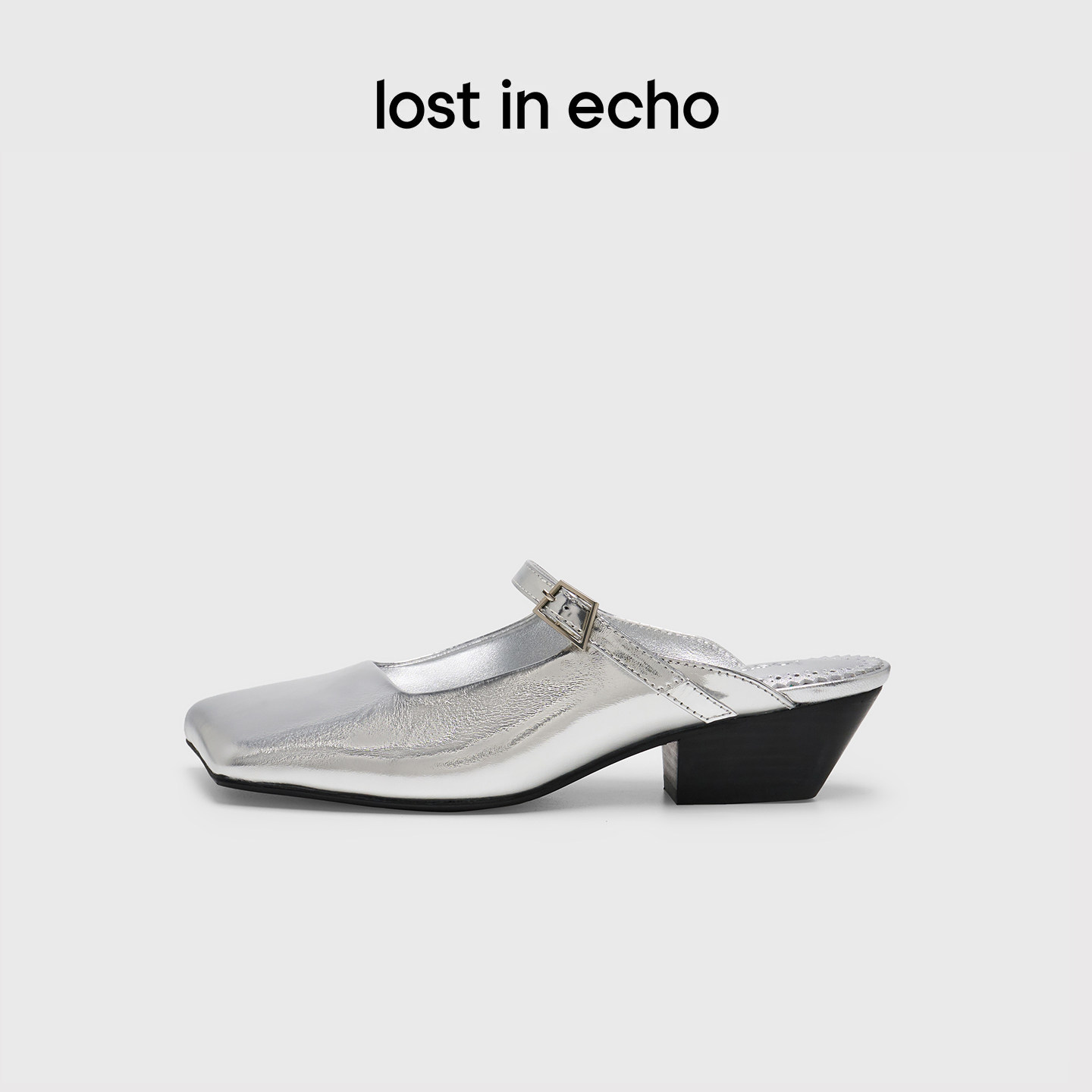 lostinecho斜方头半包玛丽珍鞋图片