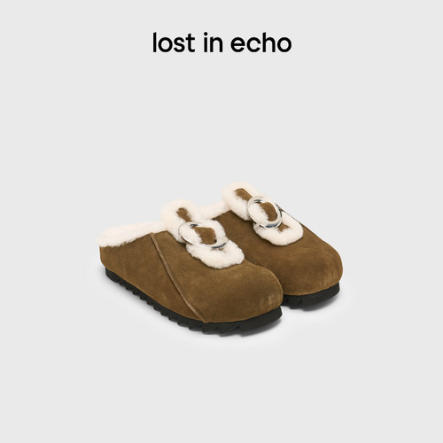 lostinecho羊毛加绒勃肯鞋
