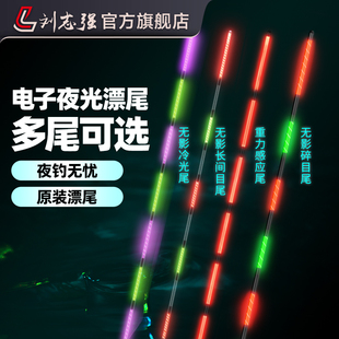 刘志强电子漂夜光漂漂尾咬钩变色换尾夜钓水无影发光钓鱼浮漂配件
