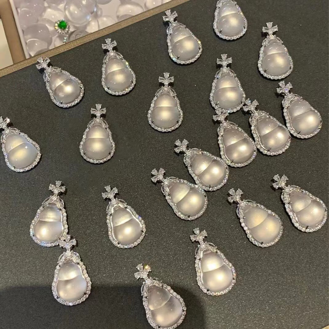 柏诗艾菲925纯银新中式吉祥如意葫芦高冰种吊坠水沫玉髓玛瑙项链