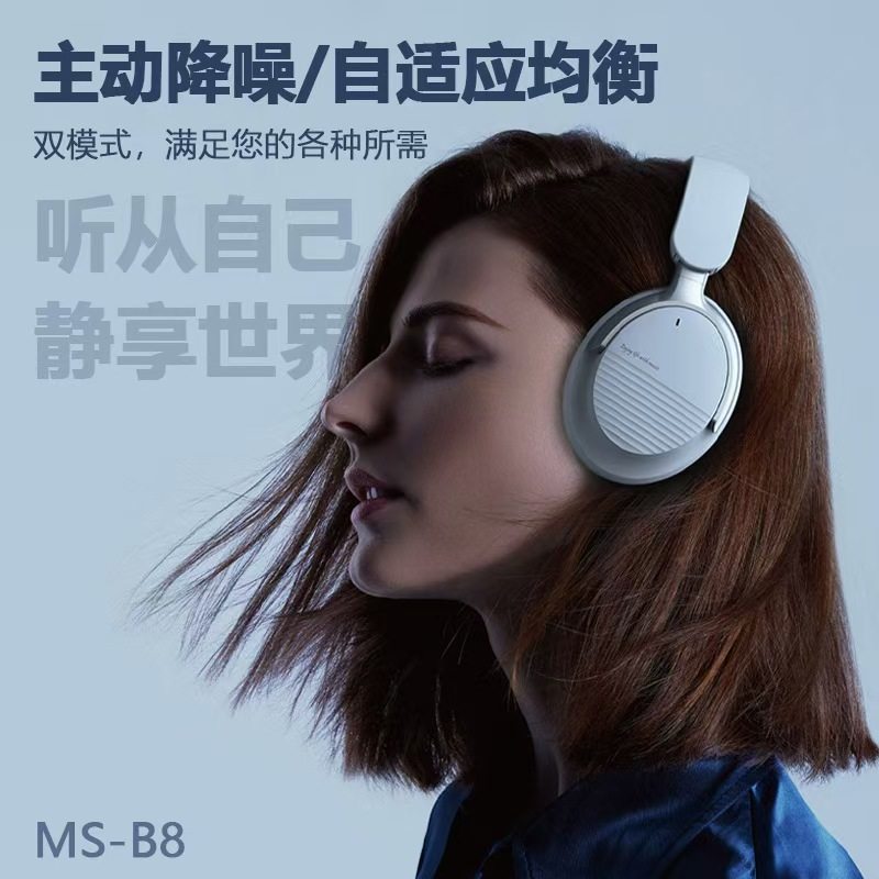 德国品质蓝牙耳机头戴式超长续航ANC降噪电竞耳麦全包不压耳通用