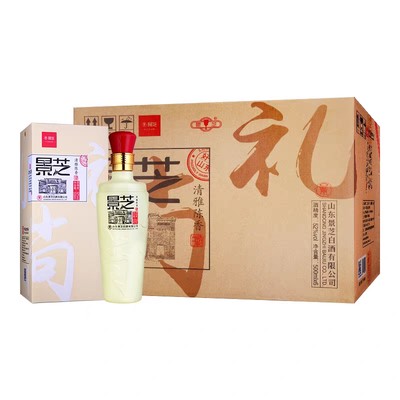 景芝清雅陈香52度500ml*6瓶浓香型白酒整箱配3手提袋节日礼品礼尚