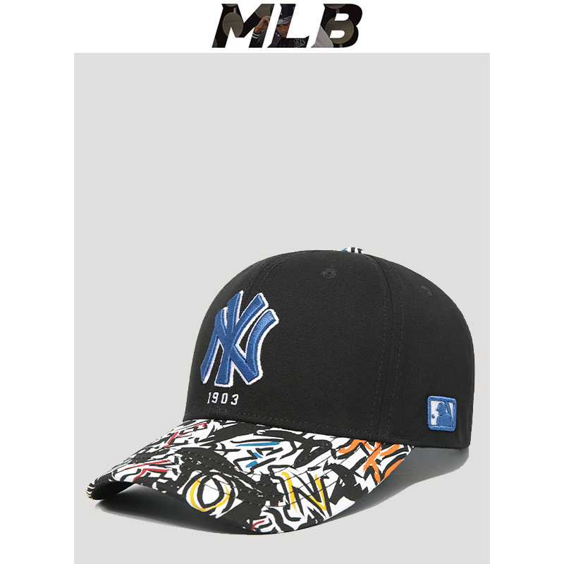 MLB涂鸦拼接洋基队棒球帽