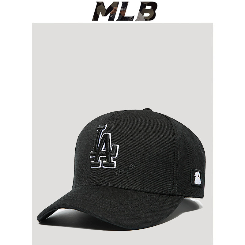 mlb帽子女春夏新款la棒球帽男专柜正品黑色出游遮阳防晒潮鸭舌帽