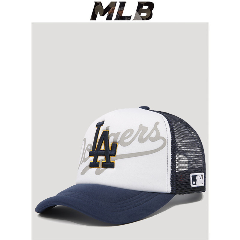 mlb2026新款男女网帽弯檐夏季运动百搭专柜正品遮阳网眼潮棒球帽