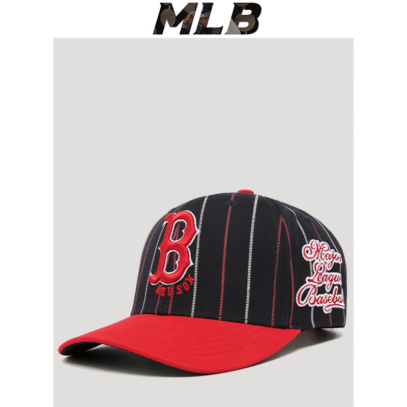 MLB棒球帽女2021年新帽子男春夏款B字专柜正品刺绣休闲宽檐鸭舌帽