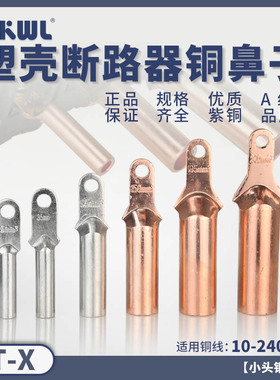 电缆铜鼻子接塑壳断路器NM1/CDM3/NSX/CM1小头款国标镀锡铜线鼻子