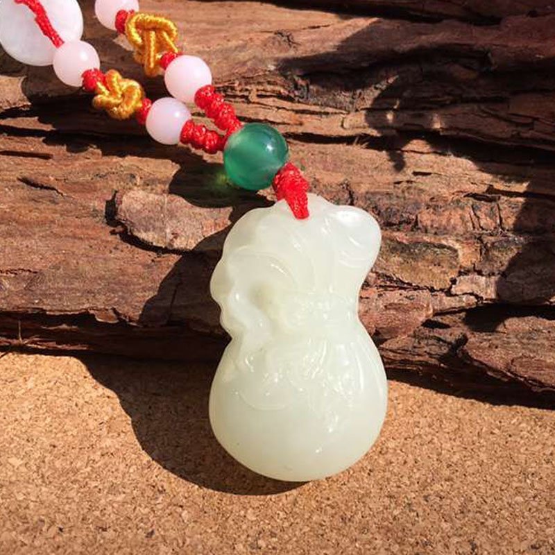 玉见美玉 新疆和田玉福袋挂件 玉石玉器女儿童宝宝款福气吊坠