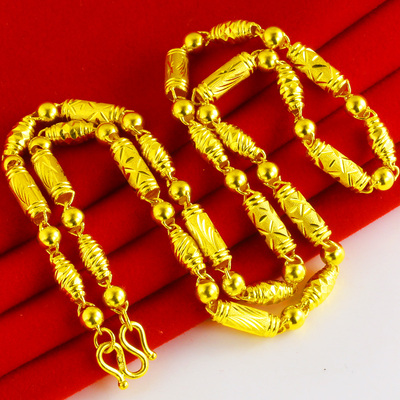 黄金项链9999足金男女款粗细纯金链子真金首饰结实素链按克重